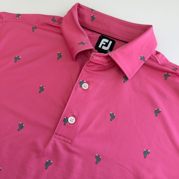 FootJoy Other - Footjoy FJ Cactus Pink Short Sleeve‎ Polo Golf Men's Medium